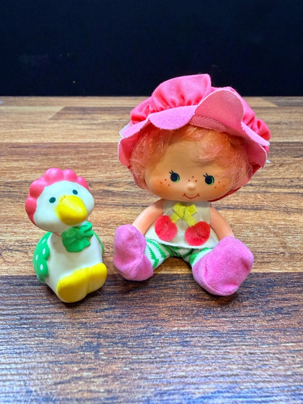 1979 AMERICAN GREETINGS CORP Cherry Cuddler Doll and 1982 Gooseberry Goose